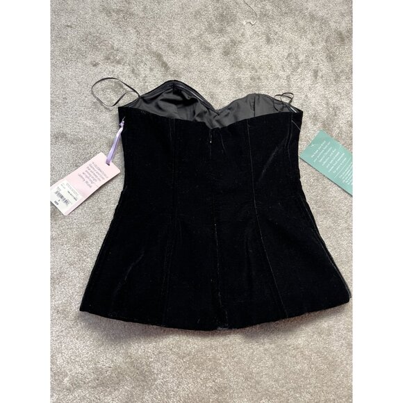 Johnny Wujek For JCPenney Black Strapless Velvet Corset Top Size 5 Holiday Party - Picture 2 of 9